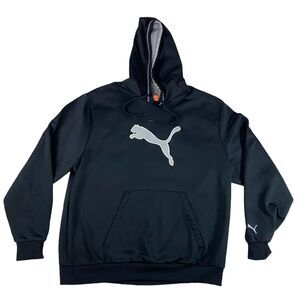 PUMA Men's Sport Lifestyle Size XL Black Center Logo Hoodie